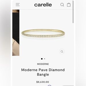 Moderne Pave Diamond Bangle.